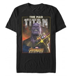 Marvel Men's Avengers Infinity War The Mad Titan Short Sleeve T-Shirt Black $15.75 T-Shirts