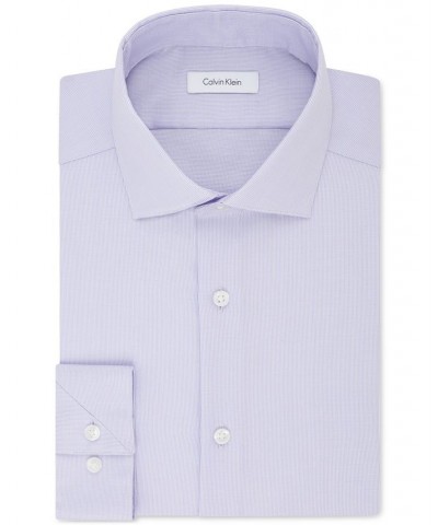 Calvin Klein Men's STEEL Slim-Fit Non-Iron Stretch Performance Dress Shirt Purple $20.06 Dress Shirts