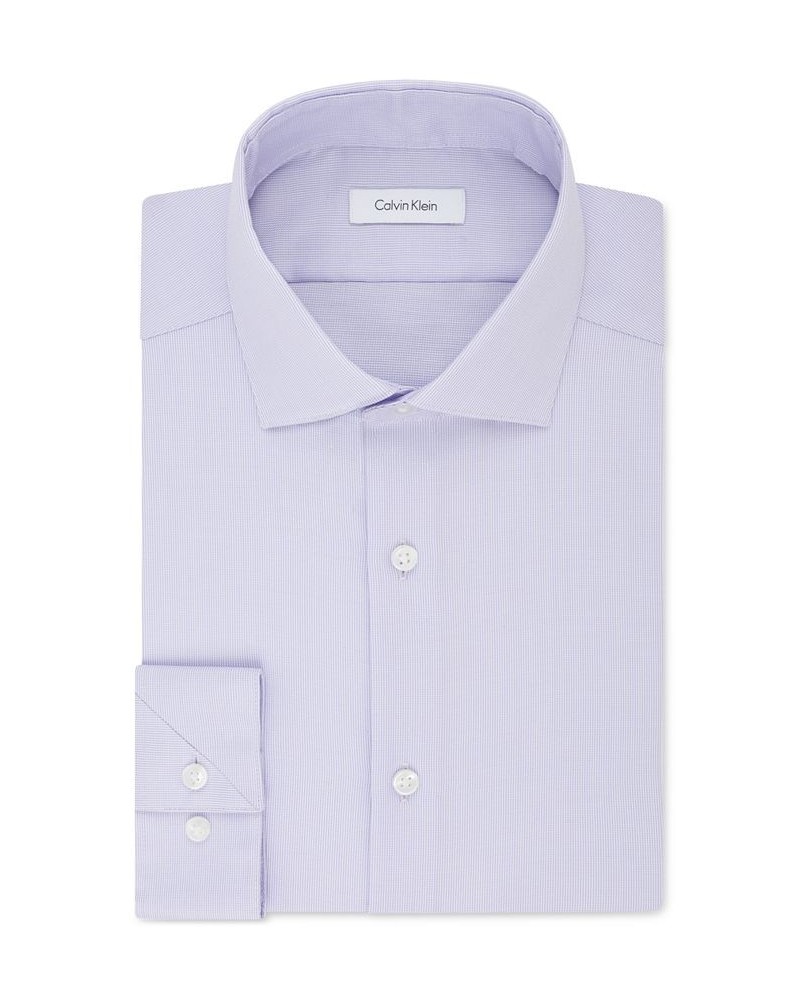 Calvin Klein Men's STEEL Slim-Fit Non-Iron Stretch Performance Dress Shirt Purple $20.06 Dress Shirts