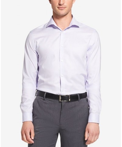 Calvin Klein Men's STEEL Slim-Fit Non-Iron Stretch Performance Dress Shirt Purple $20.06 Dress Shirts