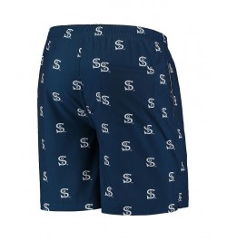 Men's Navy Chicago White Sox Cooperstown Collection Mini Logo Swim Shorts $29.14 Swimsuits