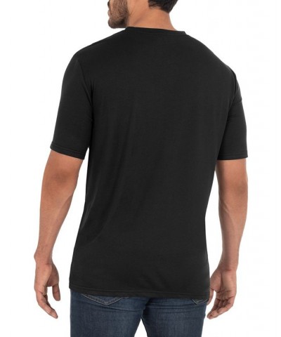 Men's Short Sleeve Jersey Plaited Performance Pocket Tee Black $15.90 T-Shirts