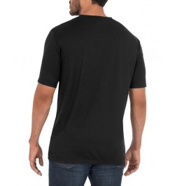 Men's Short Sleeve Jersey Plaited Performance Pocket Tee Black $15.90 T-Shirts