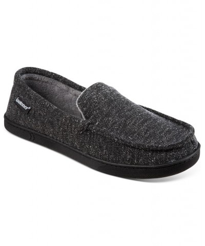 Men's Preston Heather Knit Moccasin Slippers Gray $14.87 Shoes