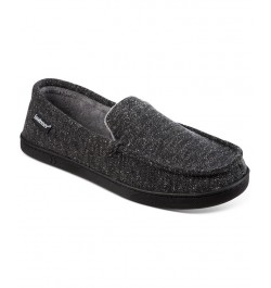 Men's Preston Heather Knit Moccasin Slippers Gray $14.87 Shoes