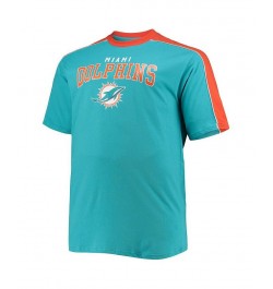 Men's Branded Tua Tagovailoa Aqua Miami Dolphins Big and Tall Sleeve Panel Player Name and Number T-shirt $24.96 T-Shirts