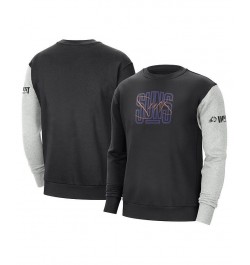 Men's Black, Heather Gray Phoenix Suns Courtside Versus Force & Flight Pullover Sweatshirt $36.90 Sweatshirt