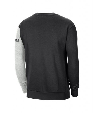 Men's Black, Heather Gray Phoenix Suns Courtside Versus Force & Flight Pullover Sweatshirt $36.90 Sweatshirt