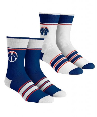 Men's and Women's Socks Washington Wizards Multi-Stripe 2-Pack Team Crew Sock Set $14.83 Socks