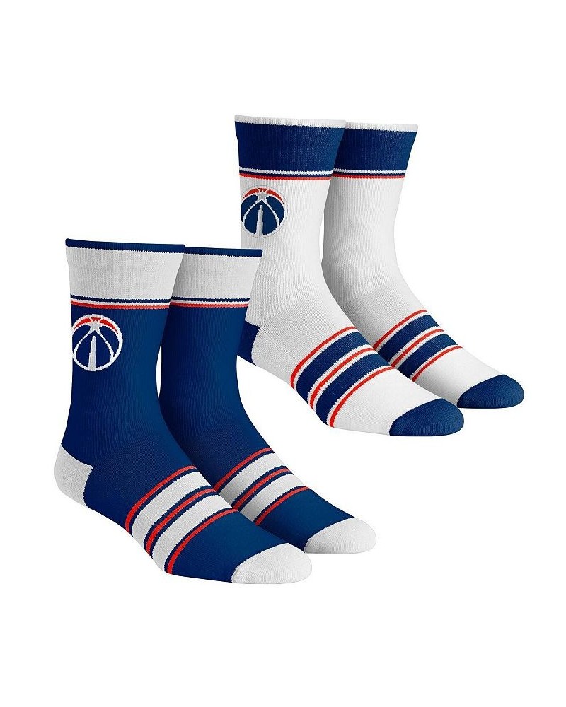 Men's and Women's Socks Washington Wizards Multi-Stripe 2-Pack Team Crew Sock Set $14.83 Socks