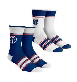 Men's and Women's Socks Washington Wizards Multi-Stripe 2-Pack Team Crew Sock Set $14.83 Socks