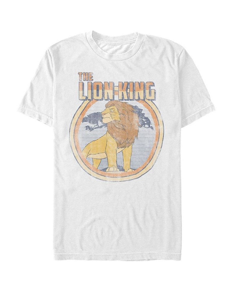 Disney Men's Lion King Classic Simba Short Sleeve T-Shirt White $18.89 T-Shirts