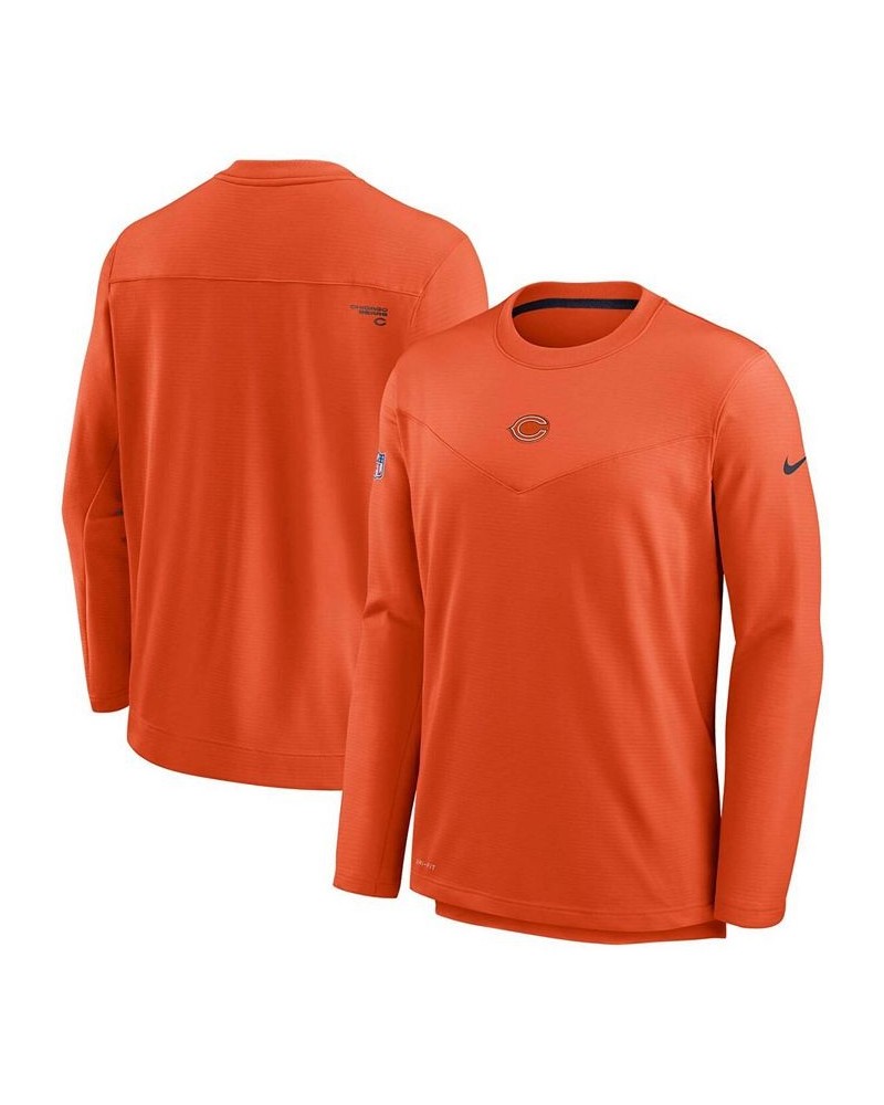 Men's Orange Chicago Bears Sideline Team Performance Pullover Sweatshirt $34.31 Sweatshirt