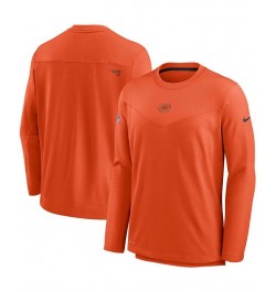 Men's Orange Chicago Bears Sideline Team Performance Pullover Sweatshirt $34.31 Sweatshirt