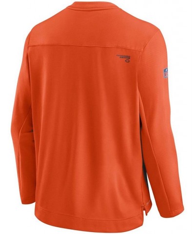 Men's Orange Chicago Bears Sideline Team Performance Pullover Sweatshirt $34.31 Sweatshirt