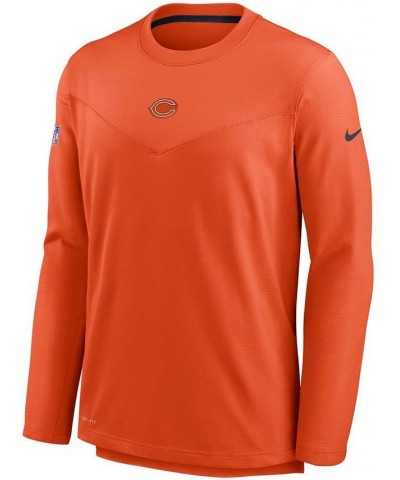 Men's Orange Chicago Bears Sideline Team Performance Pullover Sweatshirt $34.31 Sweatshirt