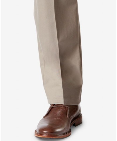 Men's Signature Lux Cotton Classic Fit Creased Stretch Khaki Pants Tan/Beige $27.60 Pants