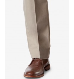 Men's Signature Lux Cotton Classic Fit Creased Stretch Khaki Pants Tan/Beige $27.60 Pants