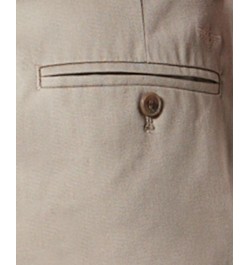 Men's Signature Lux Cotton Classic Fit Creased Stretch Khaki Pants Tan/Beige $27.60 Pants