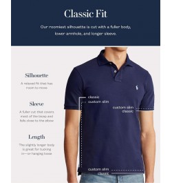 Men's Classic-Fit Soft Cotton Polo Blue $67.50 Polo Shirts