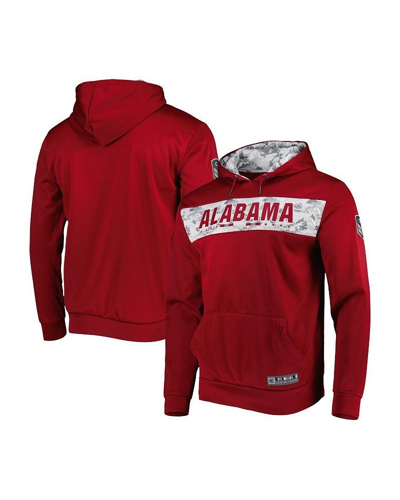 Men's Crimson Alabama Crimson Tide OHT Military-Inspired Appreciation Team Color Pullover Hoodie $34.30 Sweatshirt