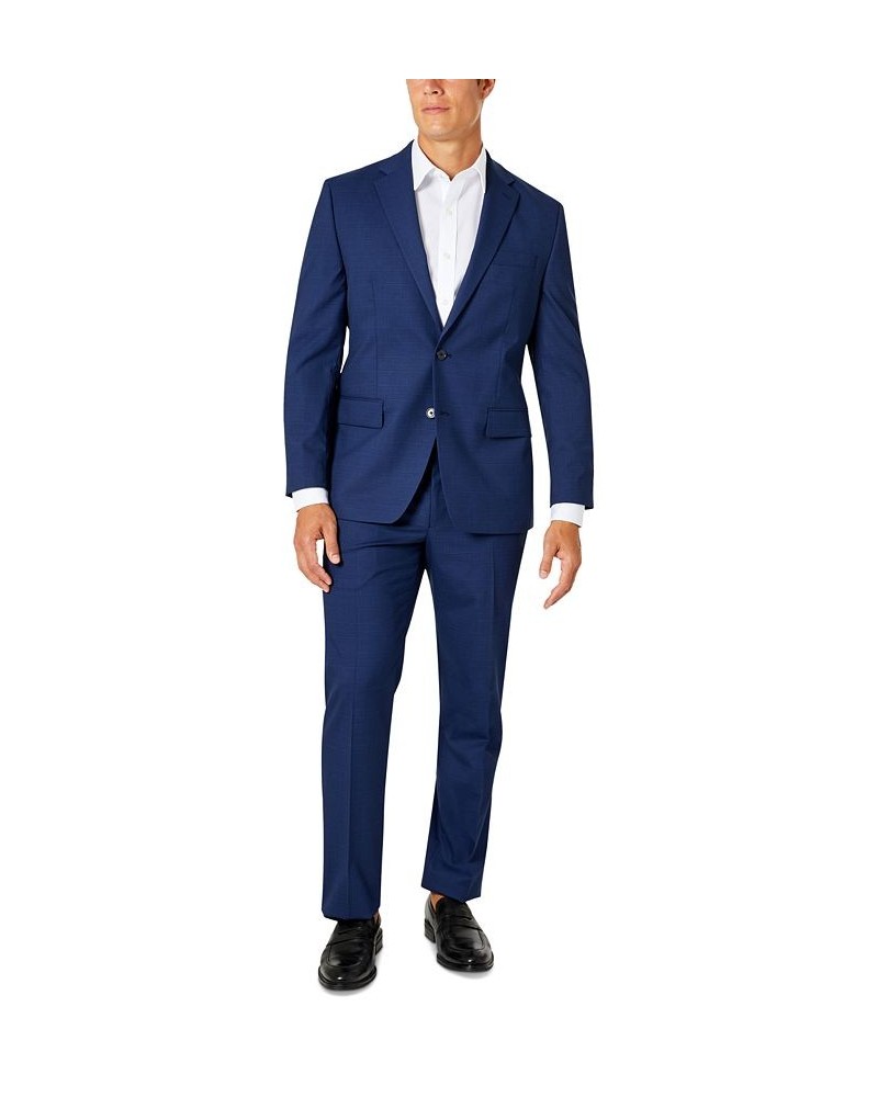 Men's Classic-Fit Suit Navy Plaid $53.20 Suits