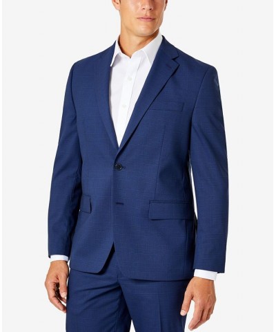 Men's Classic-Fit Suit Navy Plaid $53.20 Suits