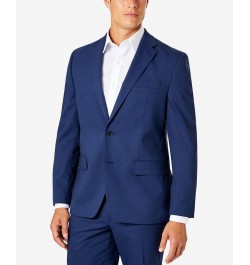 Men's Classic-Fit Suit Navy Plaid $53.20 Suits