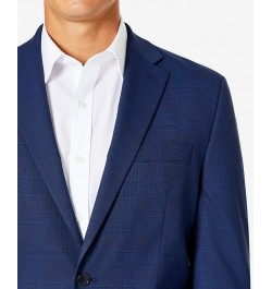 Men's Classic-Fit Suit Navy Plaid $53.20 Suits