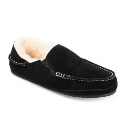 Men's Solace Fold-down Heel Moccasin Slippers Black $38.28 Shoes