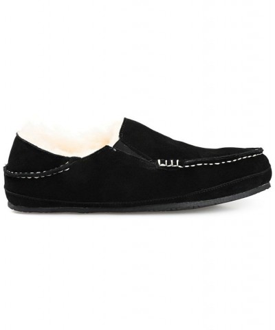 Men's Solace Fold-down Heel Moccasin Slippers Black $38.28 Shoes