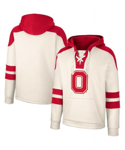 Men's Cream Ohio State Buckeyes Lace-Up 4.0 Vintage-Like Pullover Hoodie $33.00 Sweatshirt