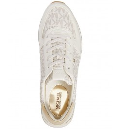 Women's Monique Trainer Lace-Up Sneakers White $48.79 Shoes