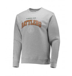 Men's Heathered Gray Florida A&M Rattlers Classic Arch Pullover Sweatshirt $37.79 Sweatshirt