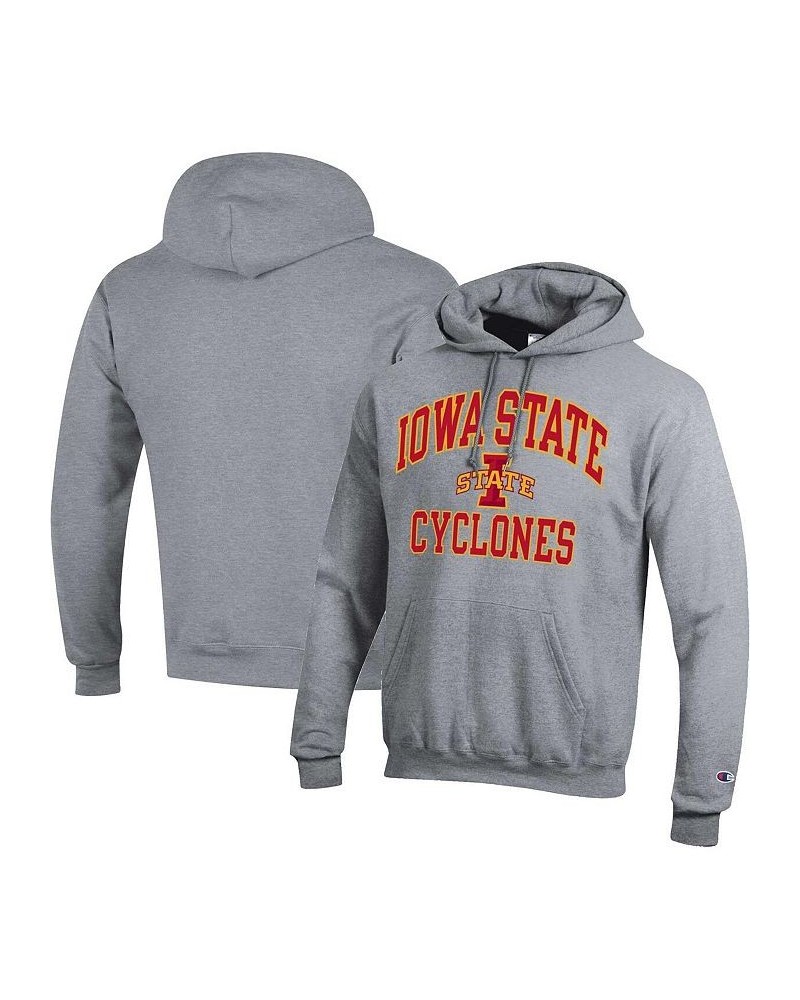 Men's Heather Gray Iowa State Cyclones High Motor Pullover Hoodie $28.00 Sweatshirt