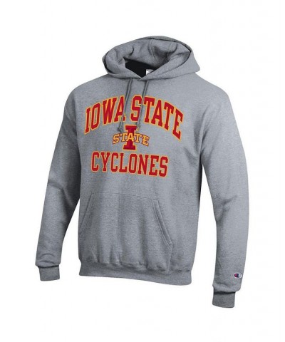 Men's Heather Gray Iowa State Cyclones High Motor Pullover Hoodie $28.00 Sweatshirt