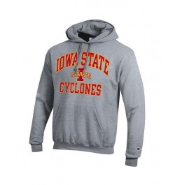 Men's Heather Gray Iowa State Cyclones High Motor Pullover Hoodie $28.00 Sweatshirt