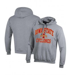 Men's Heather Gray Iowa State Cyclones High Motor Pullover Hoodie $28.00 Sweatshirt