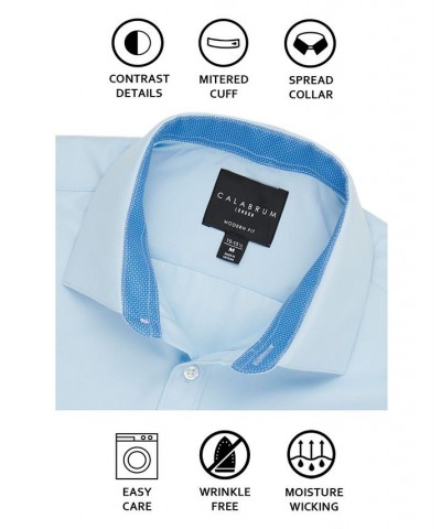 Men's Regular Fit Performance Wrinkle Free Dress Shirt PD01 $13.54 Dress Shirts