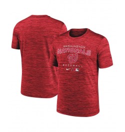 Men's Red Washington Nationals Authentic Collection Velocity Practice Performance T-shirt $19.35 T-Shirts