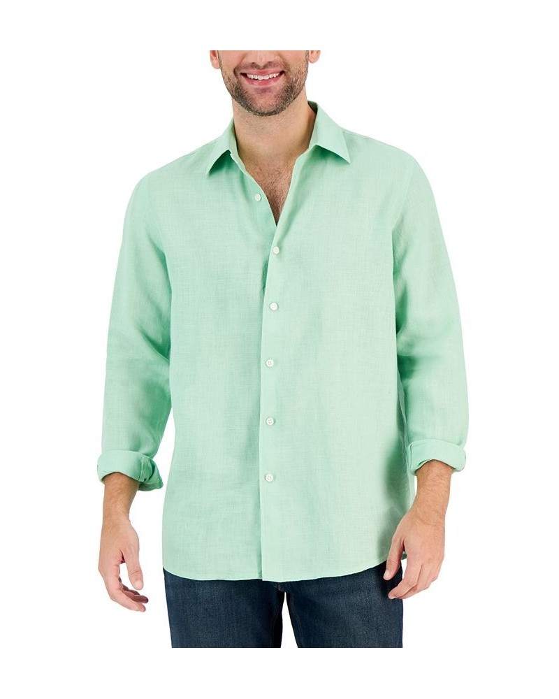 Men's 100% Linen Shirt PD04 $17.77 Shirts