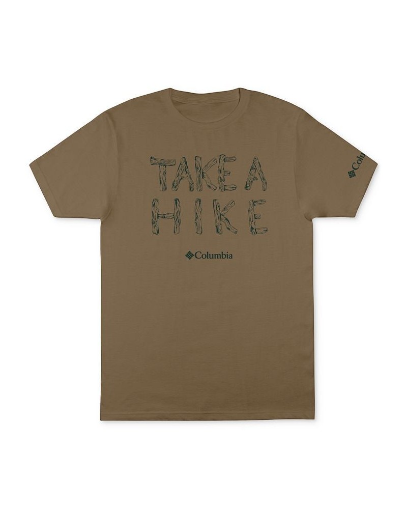 Men's Classic-Fit Take A Hike Logo Graphic T-Shirt Brown $12.50 T-Shirts