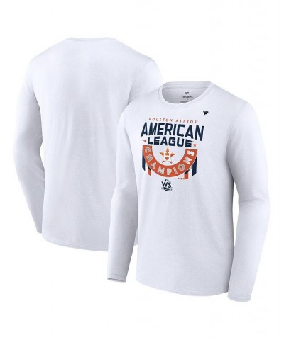 Men's Branded White Houston Astros 2022 American League Champions Locker Room Long Sleeve T-shirt $26.40 T-Shirts