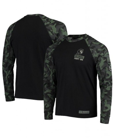 Men's Black USC Trojans OHT Military-Inspired Appreciation Camo Raglan Long Sleeve T-shirt $18.40 T-Shirts