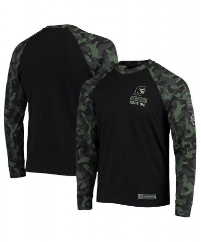 Men's Black USC Trojans OHT Military-Inspired Appreciation Camo Raglan Long Sleeve T-shirt $18.40 T-Shirts