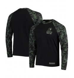 Men's Black USC Trojans OHT Military-Inspired Appreciation Camo Raglan Long Sleeve T-shirt $18.40 T-Shirts