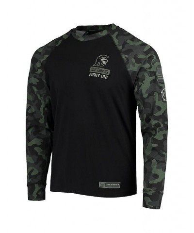 Men's Black USC Trojans OHT Military-Inspired Appreciation Camo Raglan Long Sleeve T-shirt $18.40 T-Shirts