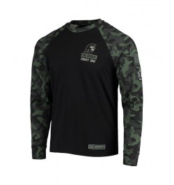 Men's Black USC Trojans OHT Military-Inspired Appreciation Camo Raglan Long Sleeve T-shirt $18.40 T-Shirts