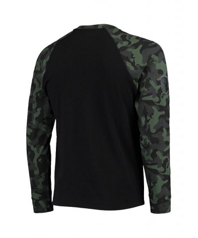 Men's Black USC Trojans OHT Military-Inspired Appreciation Camo Raglan Long Sleeve T-shirt $18.40 T-Shirts