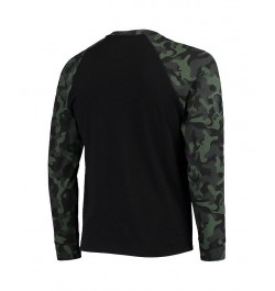 Men's Black USC Trojans OHT Military-Inspired Appreciation Camo Raglan Long Sleeve T-shirt $18.40 T-Shirts